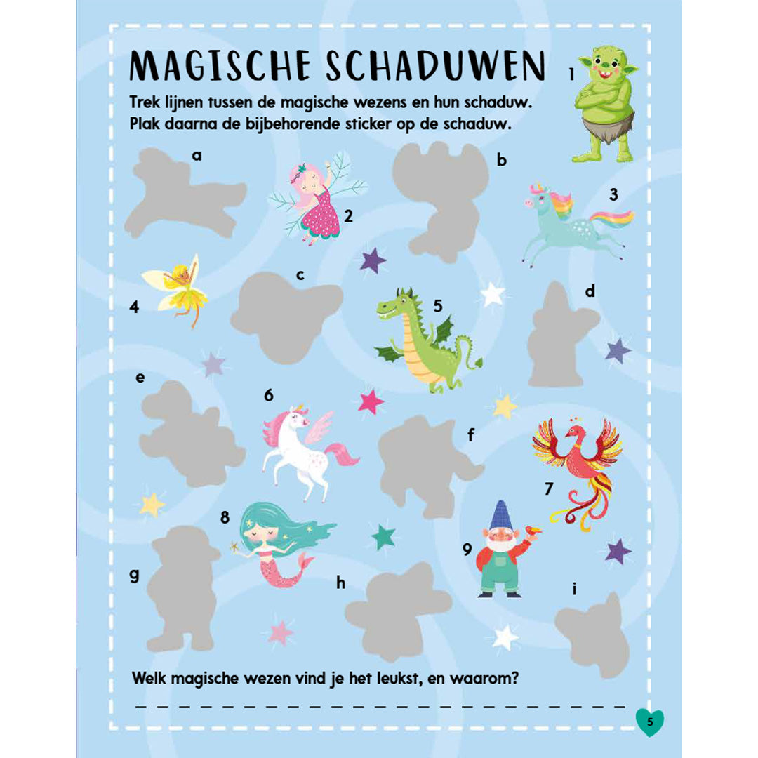 uitgeverij rebo activiteitenboek met stickers - unicorns 1000 stickers