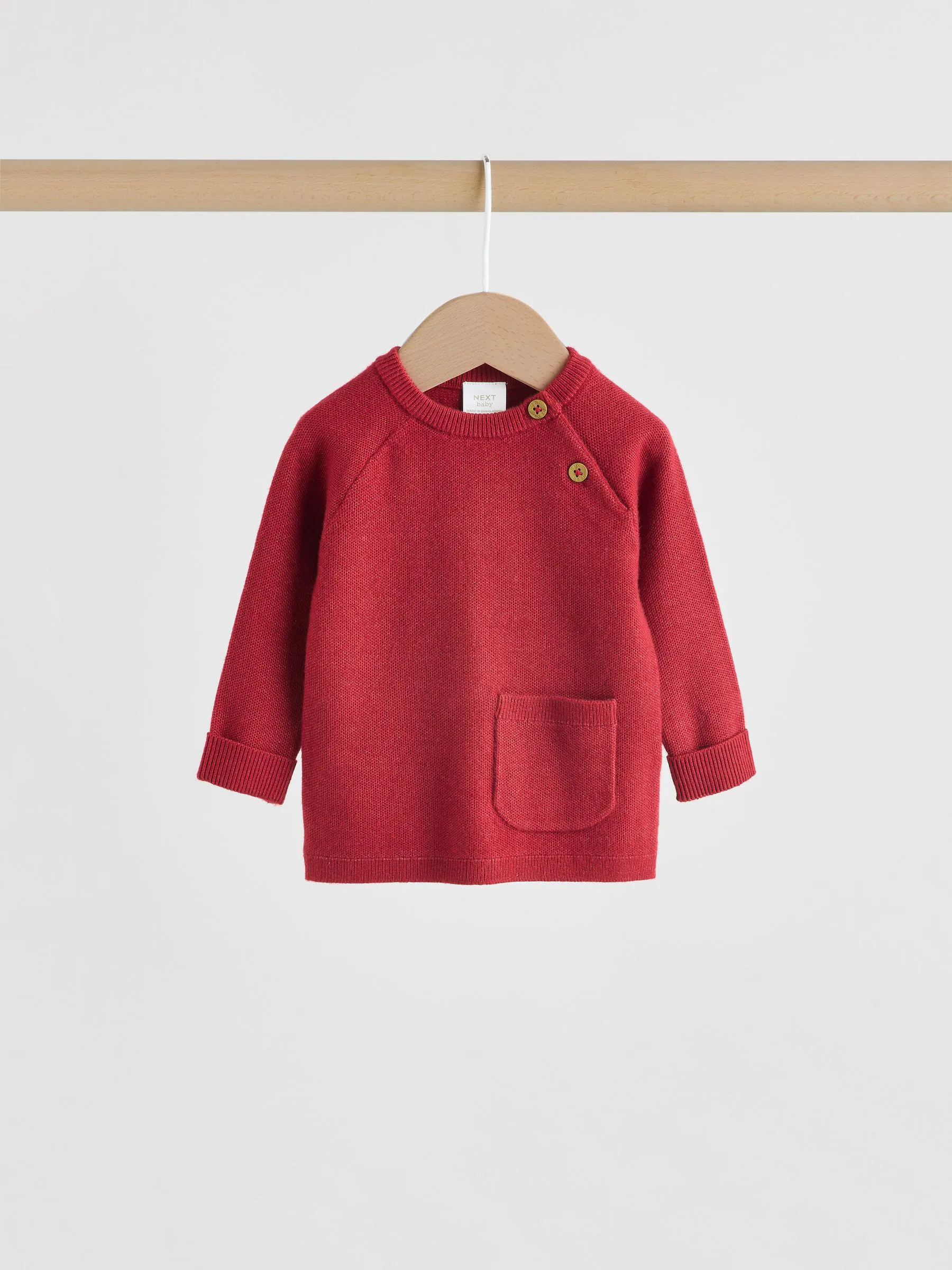 Rood - Babyset met gebreide trui en legging (0mnd-2jr)