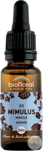 Biofloral Fleurs De Bach 20 Mimulus/Mimule Confiance Et Sérénité Bio 20ml