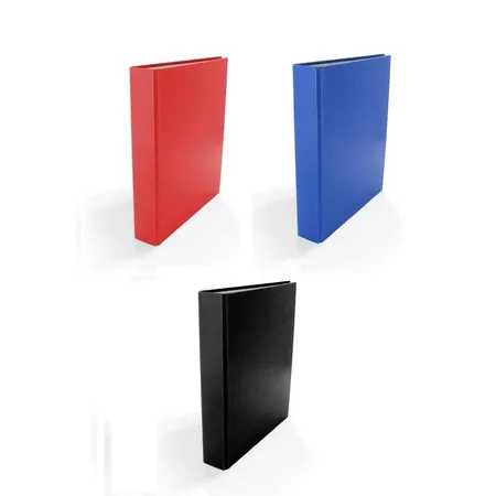 Livepac Office Ringbuch DIN A5, 2-Ring, 3 Stück, je 1x in rot, blau und schwarz