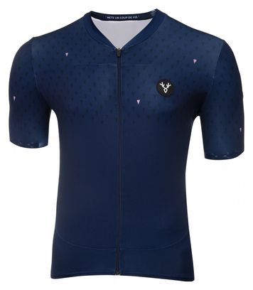 Maillot Manches Courtes LeBram Chaussy Bleu Marine Coupe Ajustée