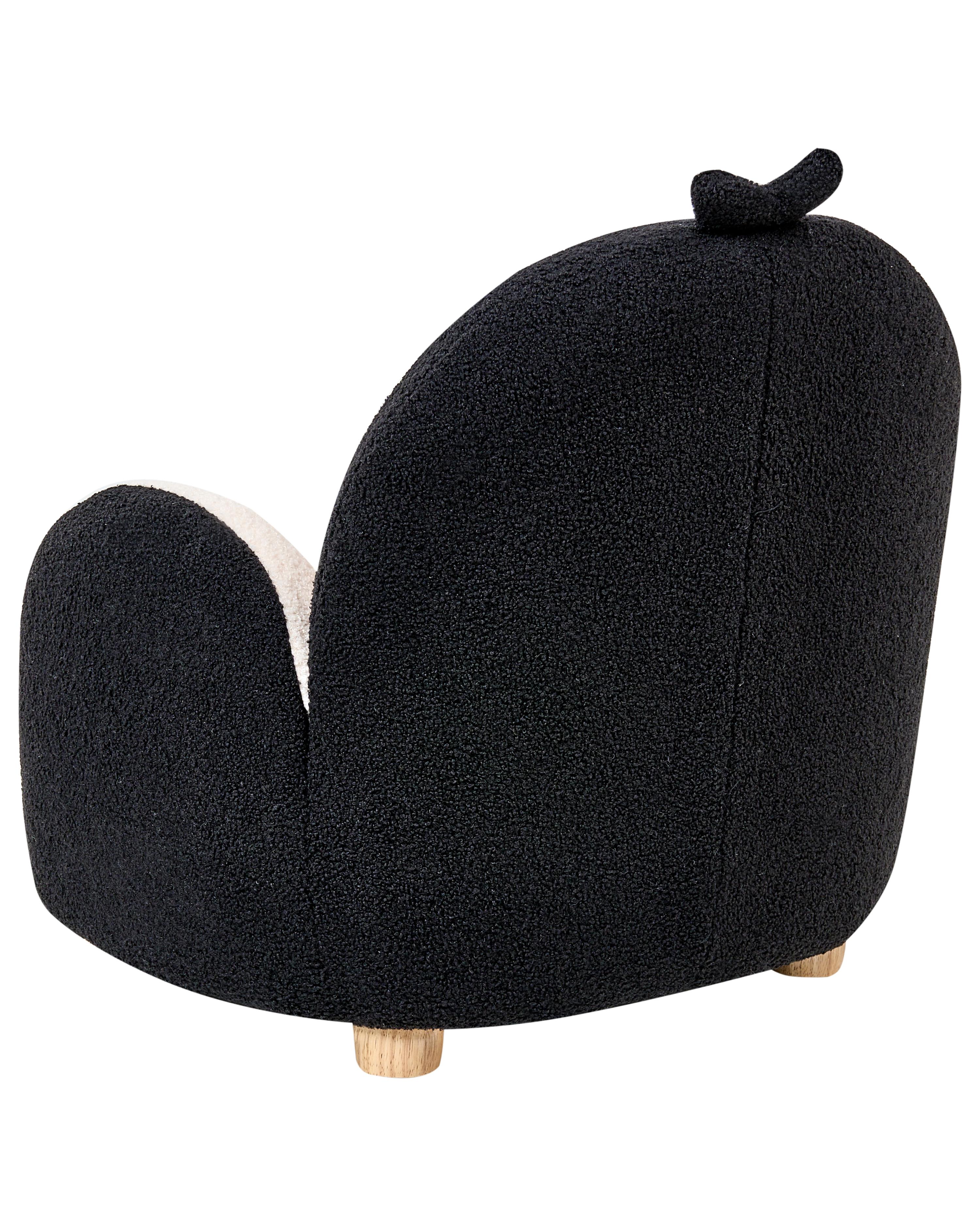 Kinderfauteuil Pinguïn FYN Bouclé Zwart