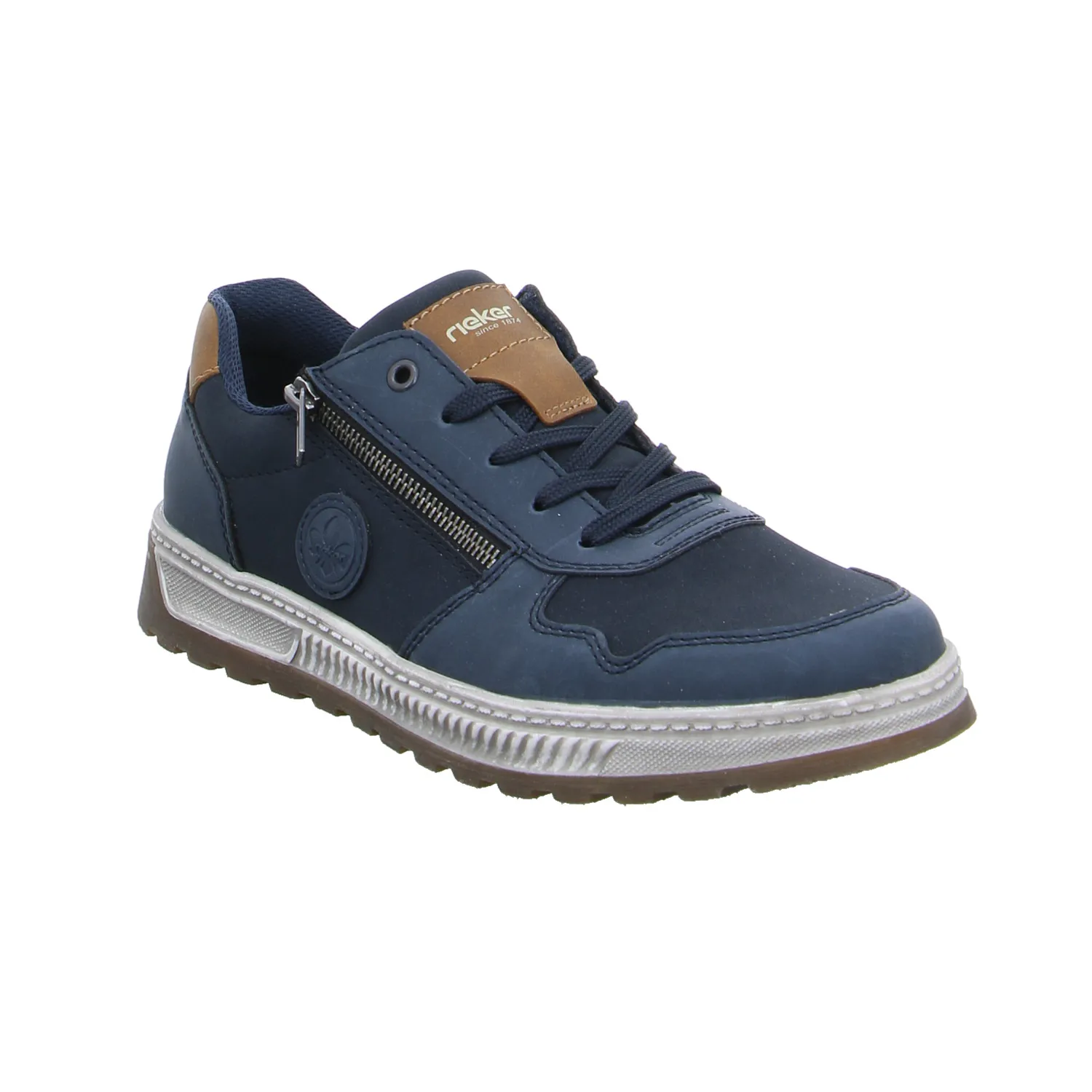 RIEKER Halbschuhe Sneaker Blau Leder