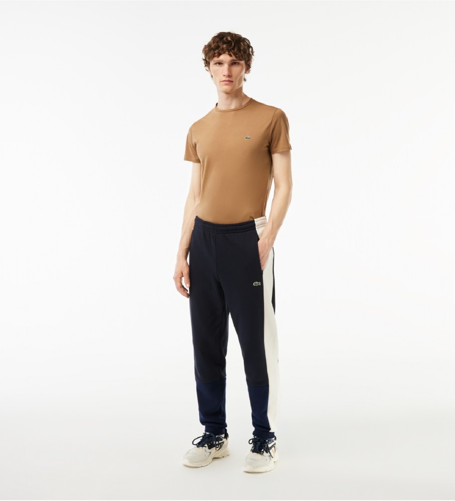 Calça de treino Lacoste Jogger, corte regular, azul marinho.