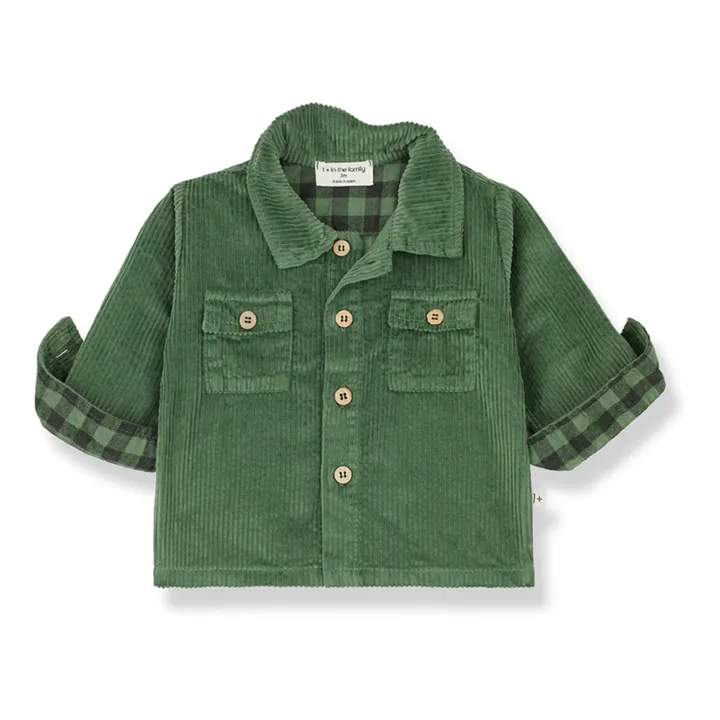 1+ in the family Chemise Velours Côtelé Dries | Vert kaki