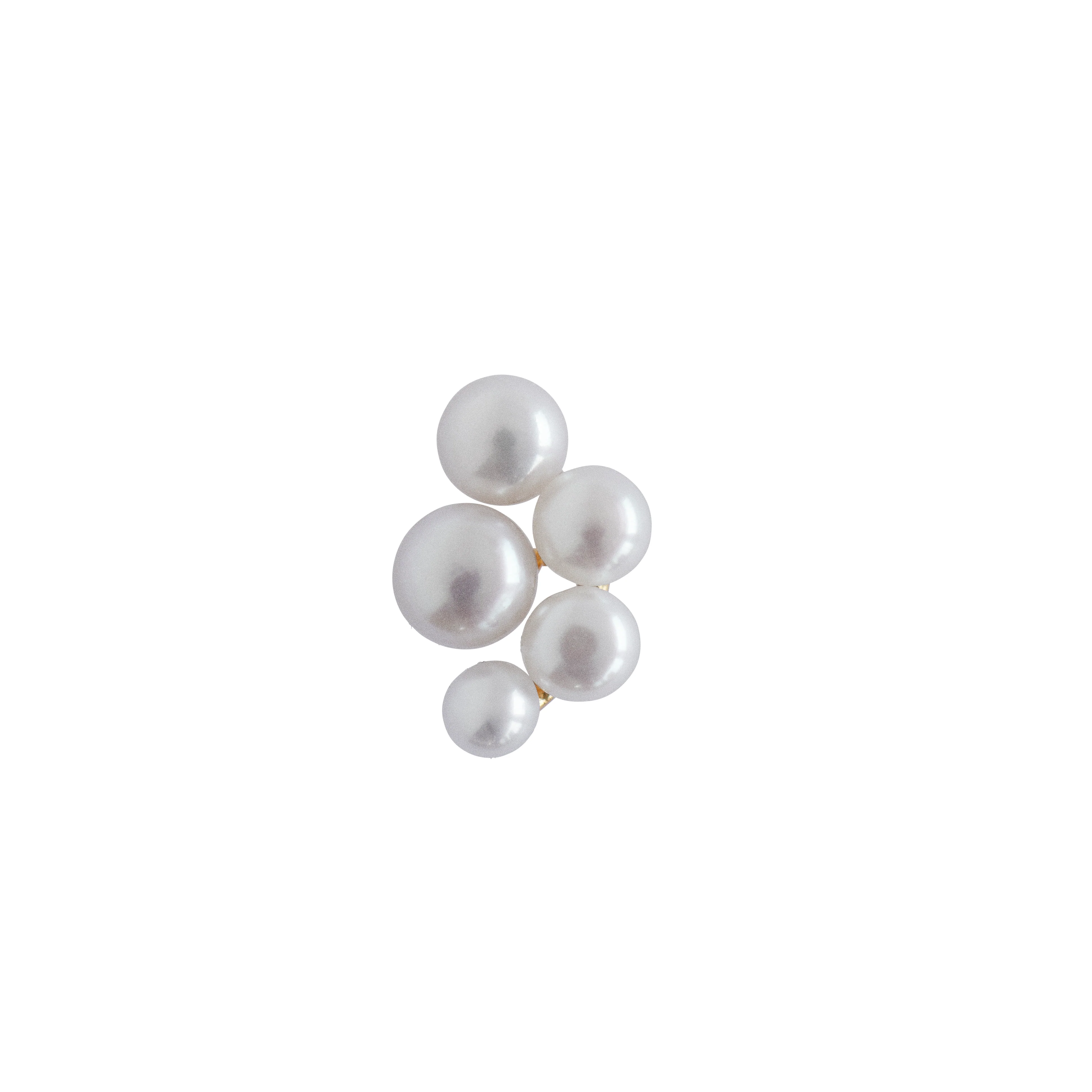 STINE A Jewelry  Bloom pearl berries ørering - forgyldt