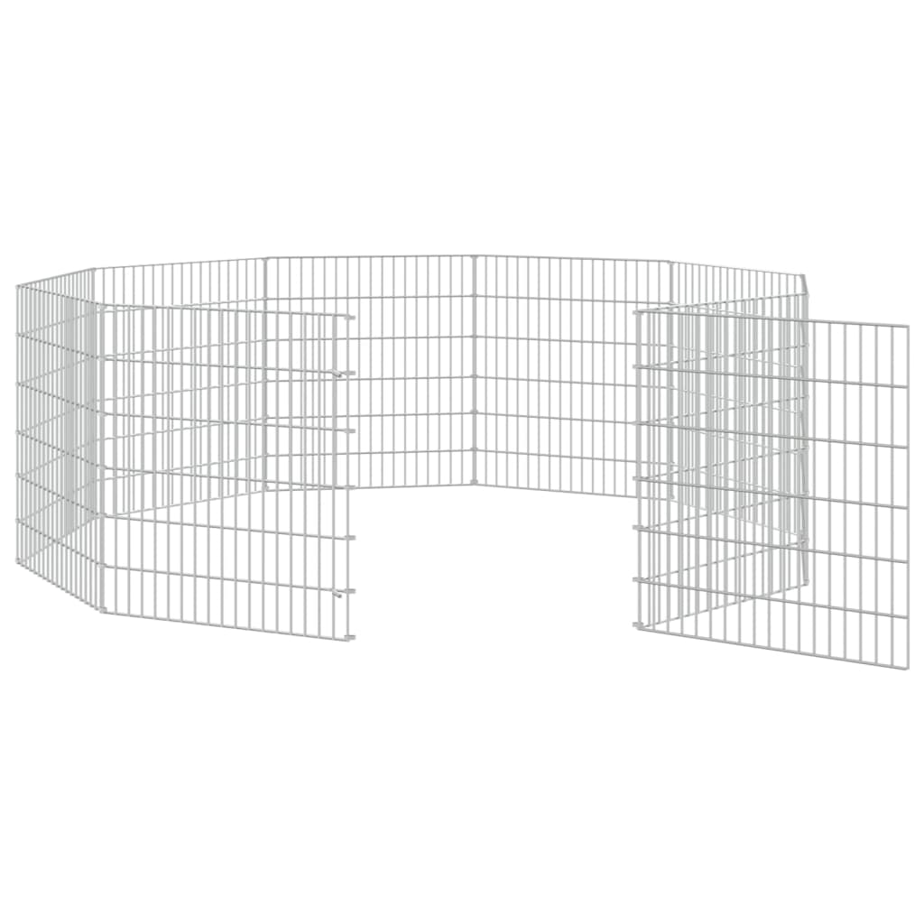 Cage à lapin 10 panneaux 54x60 cm fer galvanisé