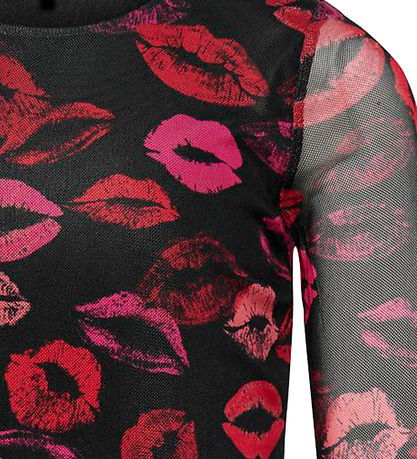 Kids Only Bluse - KogParis - Blåck/Fading Lips