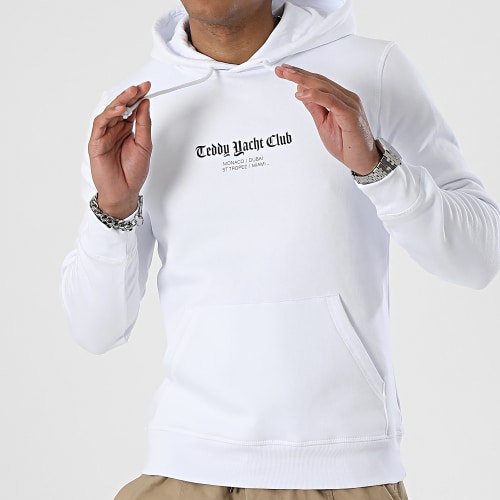 Sweat Capuche Half Bear Blanc