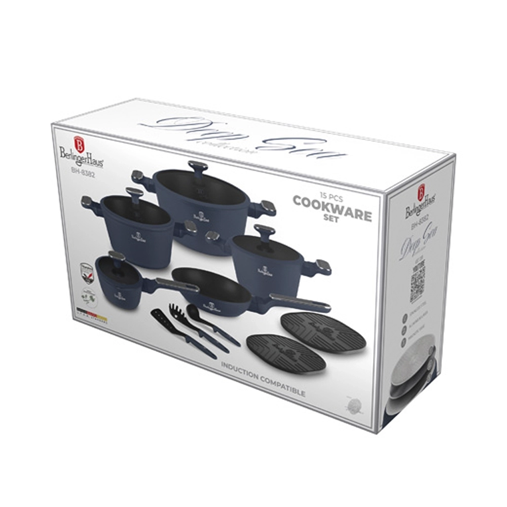 Berlinger Haus 15-teiliges Kochgeschirr-Set Deep Sea Collection