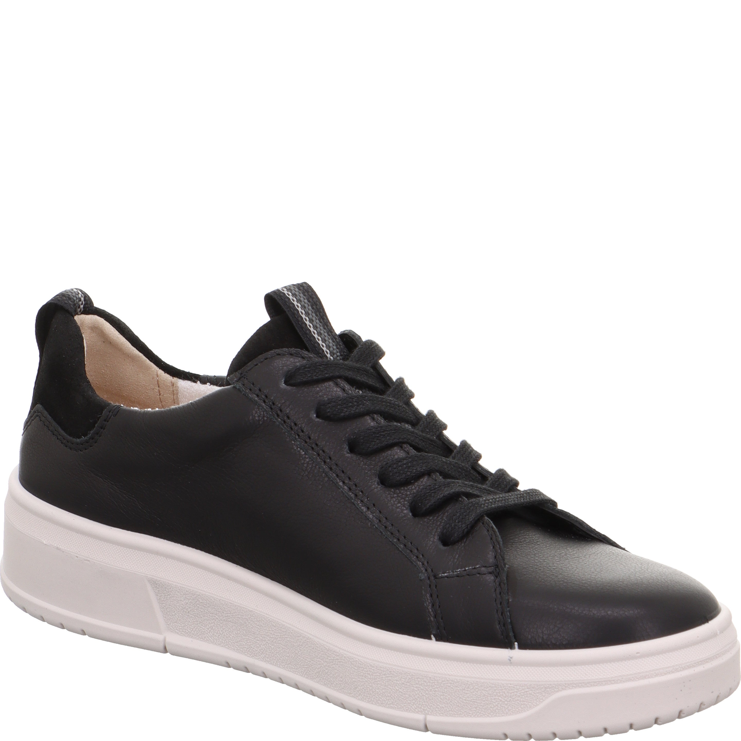 legero REJOISE Damen  Sneaker low mit Schnürung - Farbe: Schwarz - Größe: 5