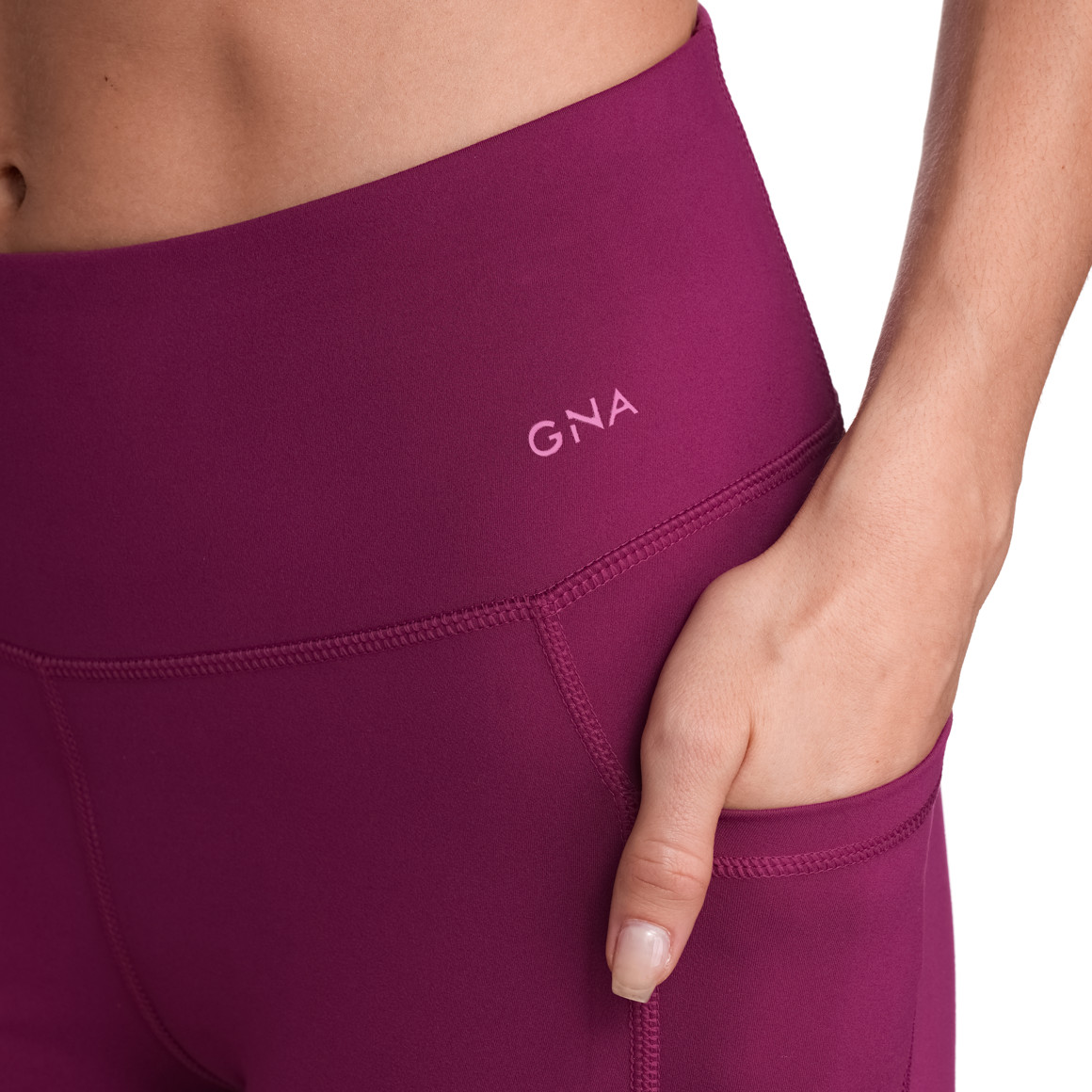 Gina Sports Damen Sport-Leggings mit Taschen beere