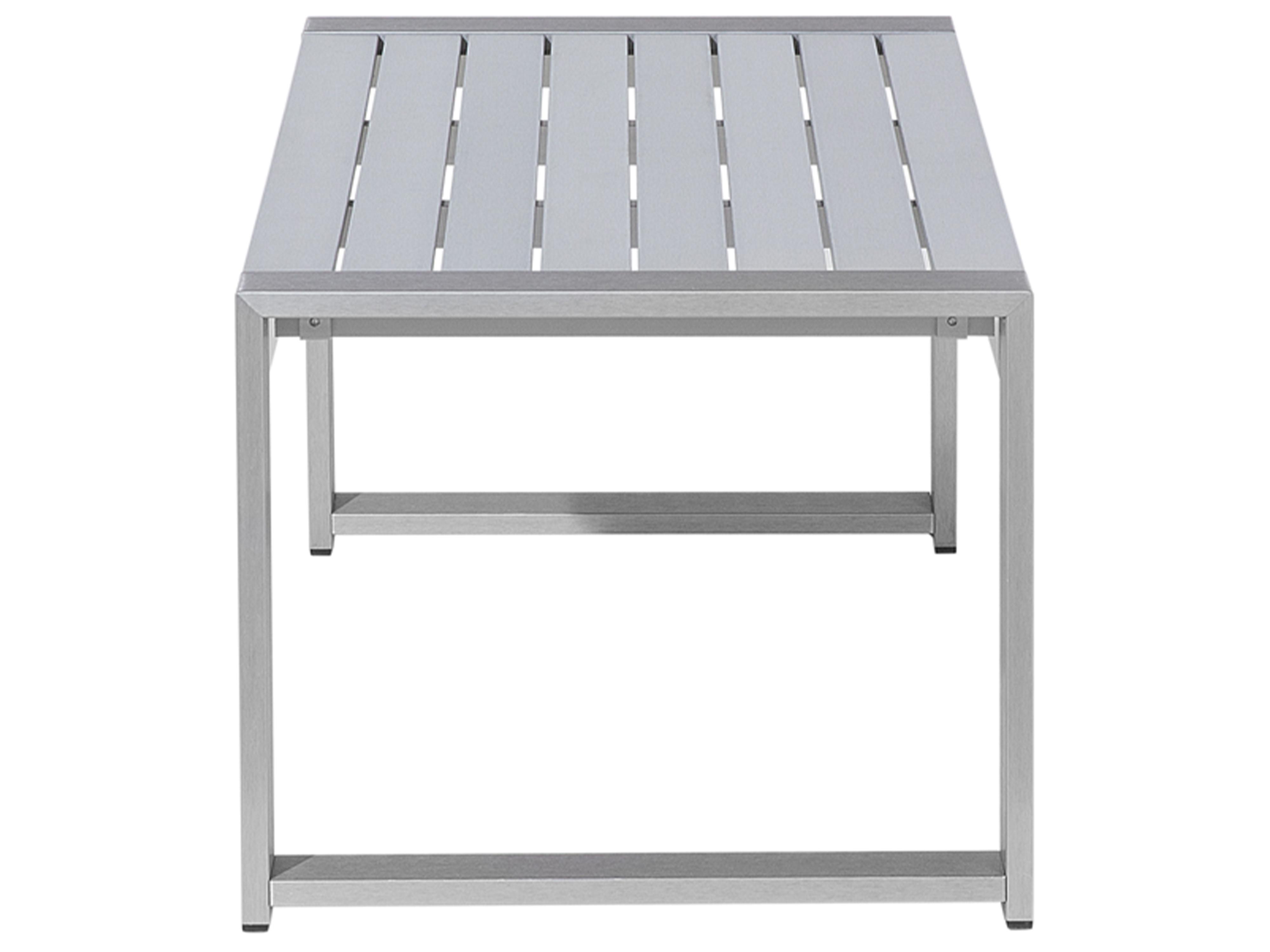 Loungeset met tafel 4-zits SALERNO Metaal Lichtgrijs