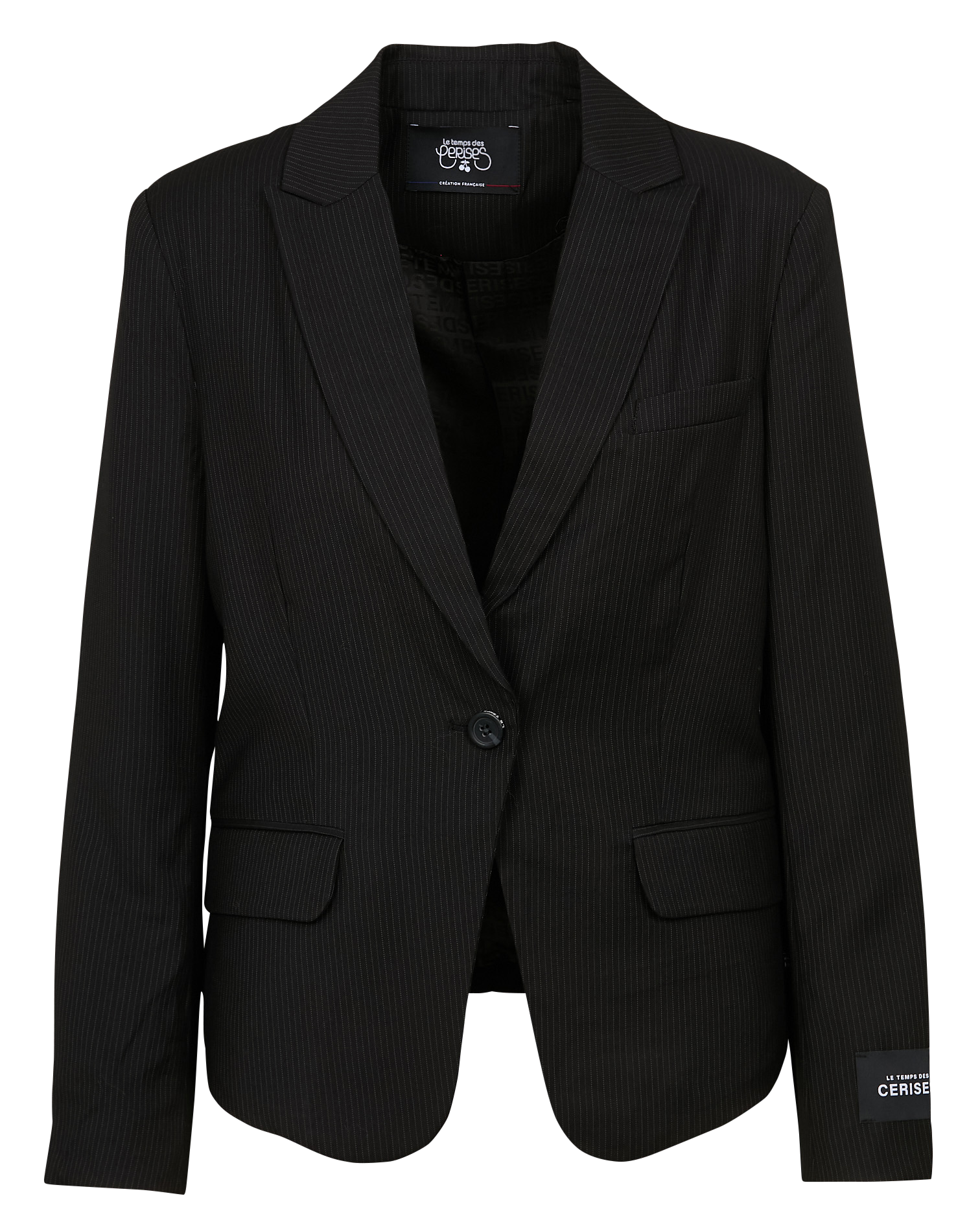 EVERA - Veste de tailleur rayé| Noir