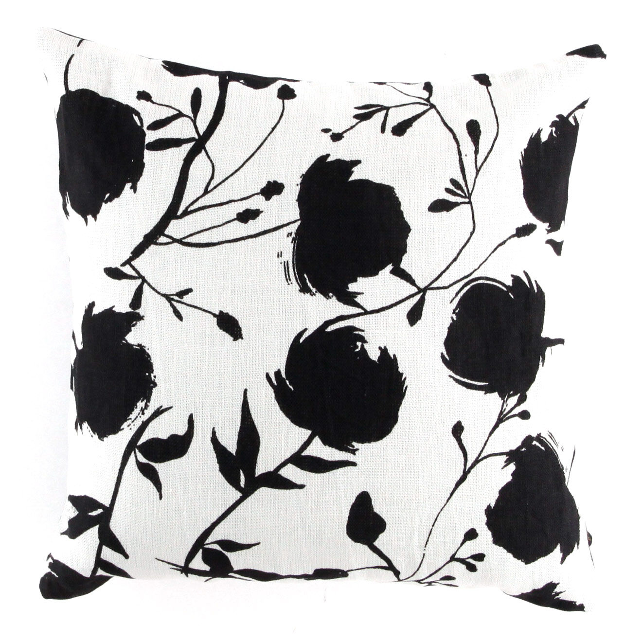 Haomy Housse de coussin en Lin & Coton Yulin blanche - 45x45 cm