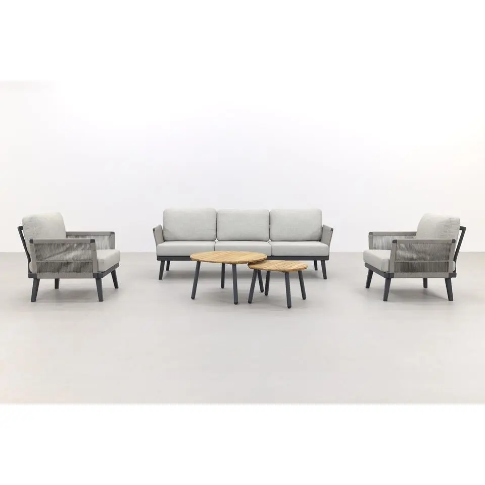 Durban/Mindo stoel-bank loungeset - 5-delig