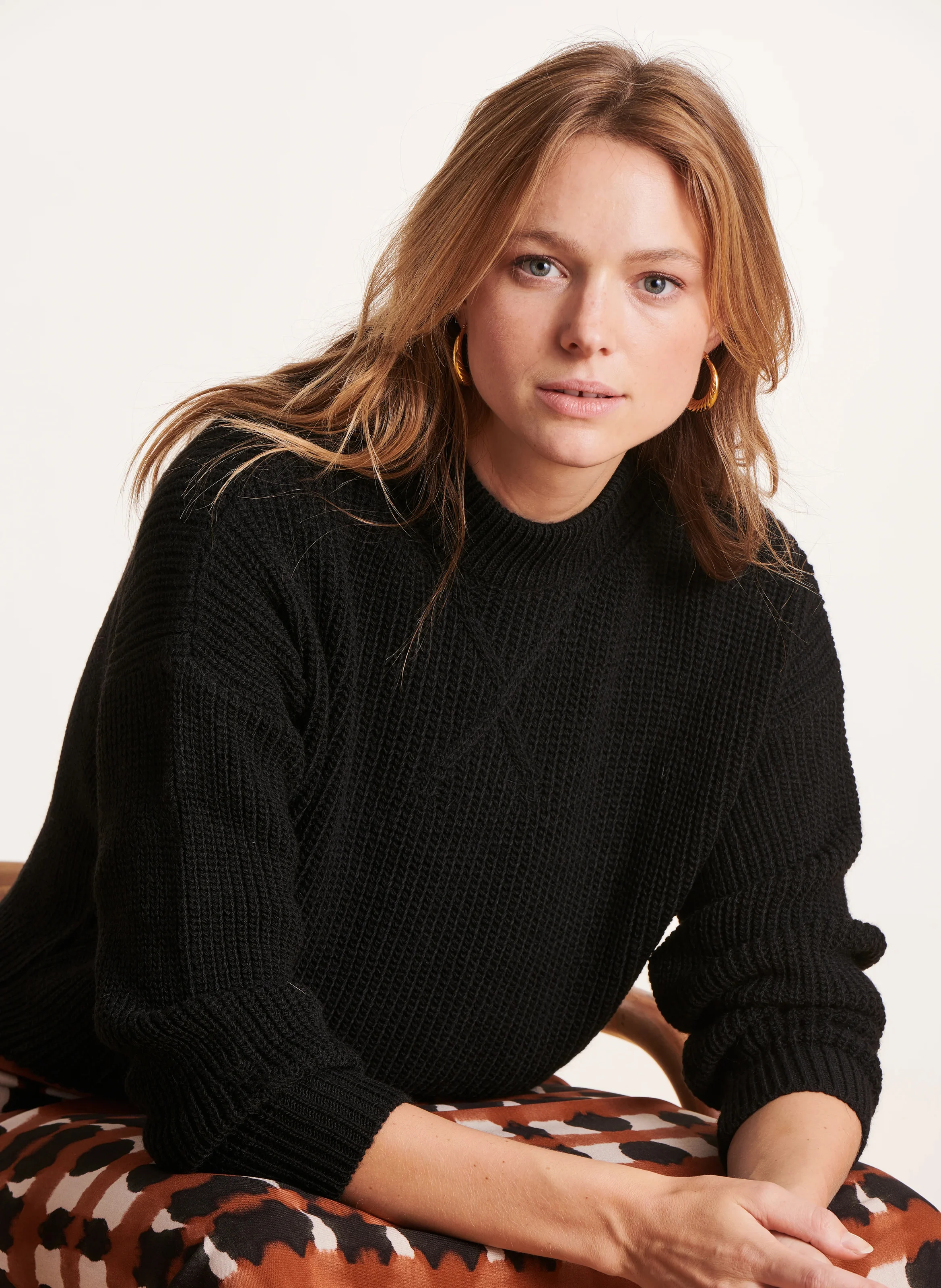 Pull col rond | Noir