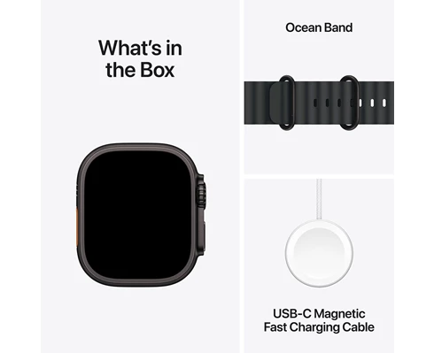 Apple Watch Ultra 2 GPS   Cellular 49mm Black Titanium Case with Black Ocean Band