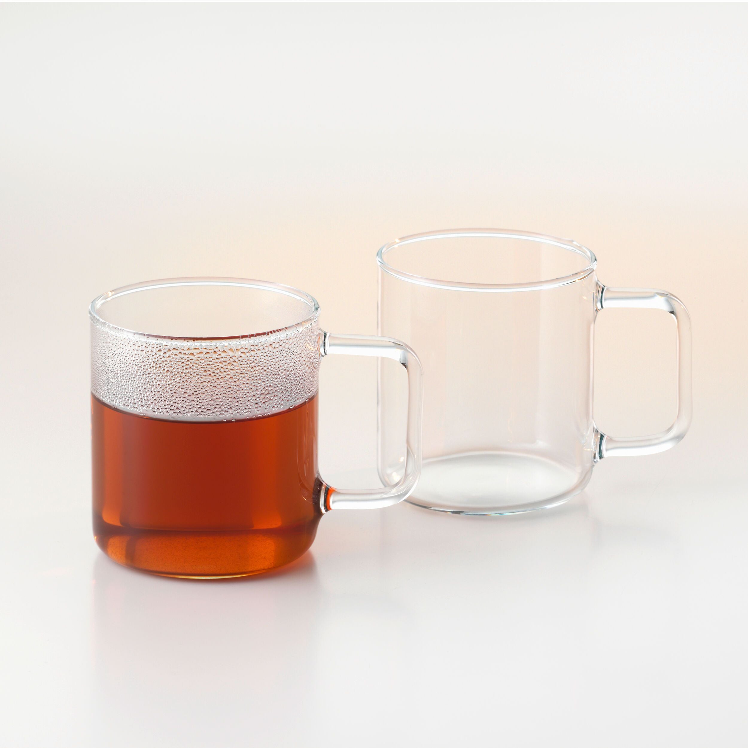 TEA & COFFEE Tassen-Set - Transparent / B: 11.5 cm x T: 8.0 cm x H: 9.0 cm