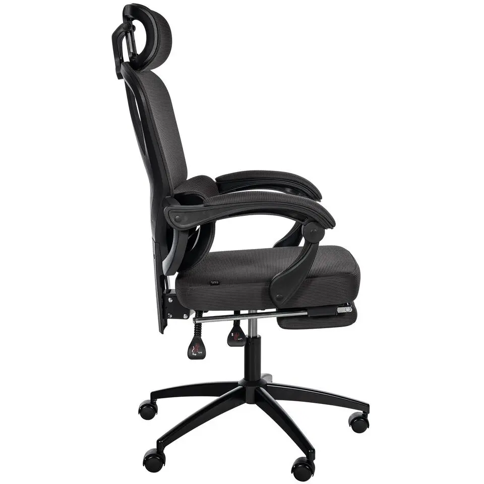 CLP Bureaustoel Gander zwart Frame - Stof - zwart