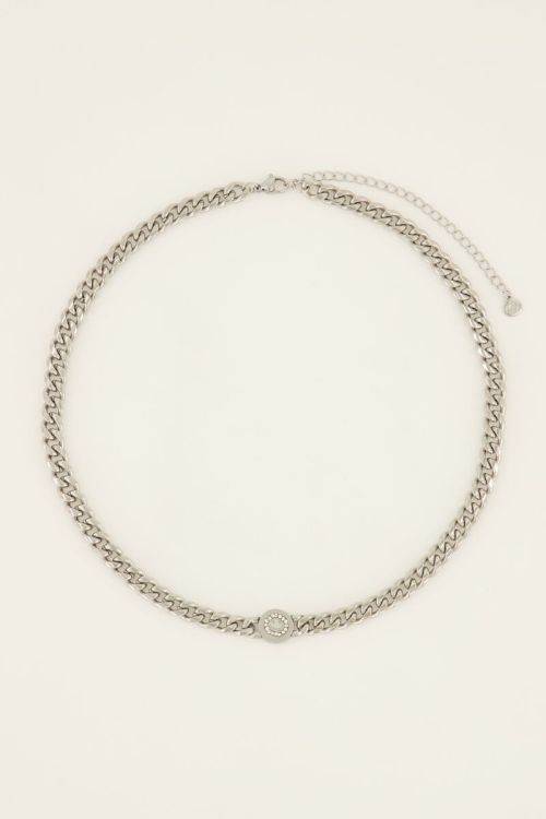 Grove schakelketting met smiley