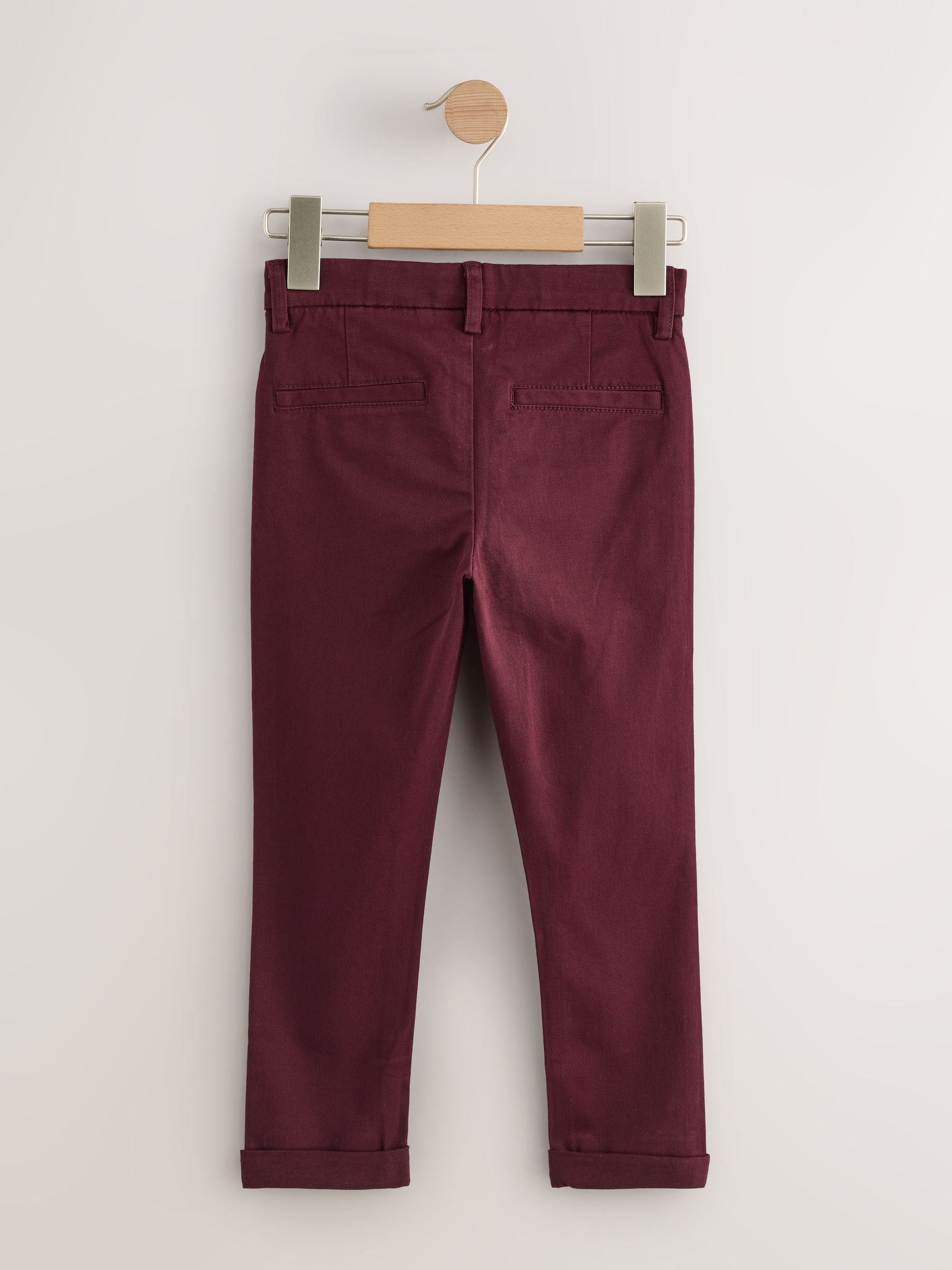 Bordeauxrood - Stretchy chino's (3-17jr)