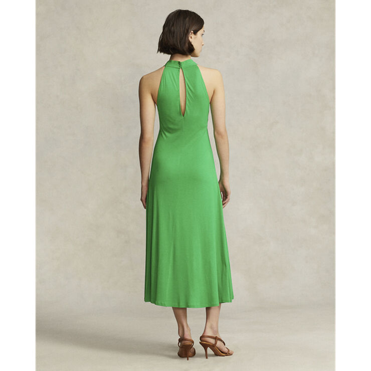 Polo Ralph Lauren Crisscross Halter Jersey Dress Grøn