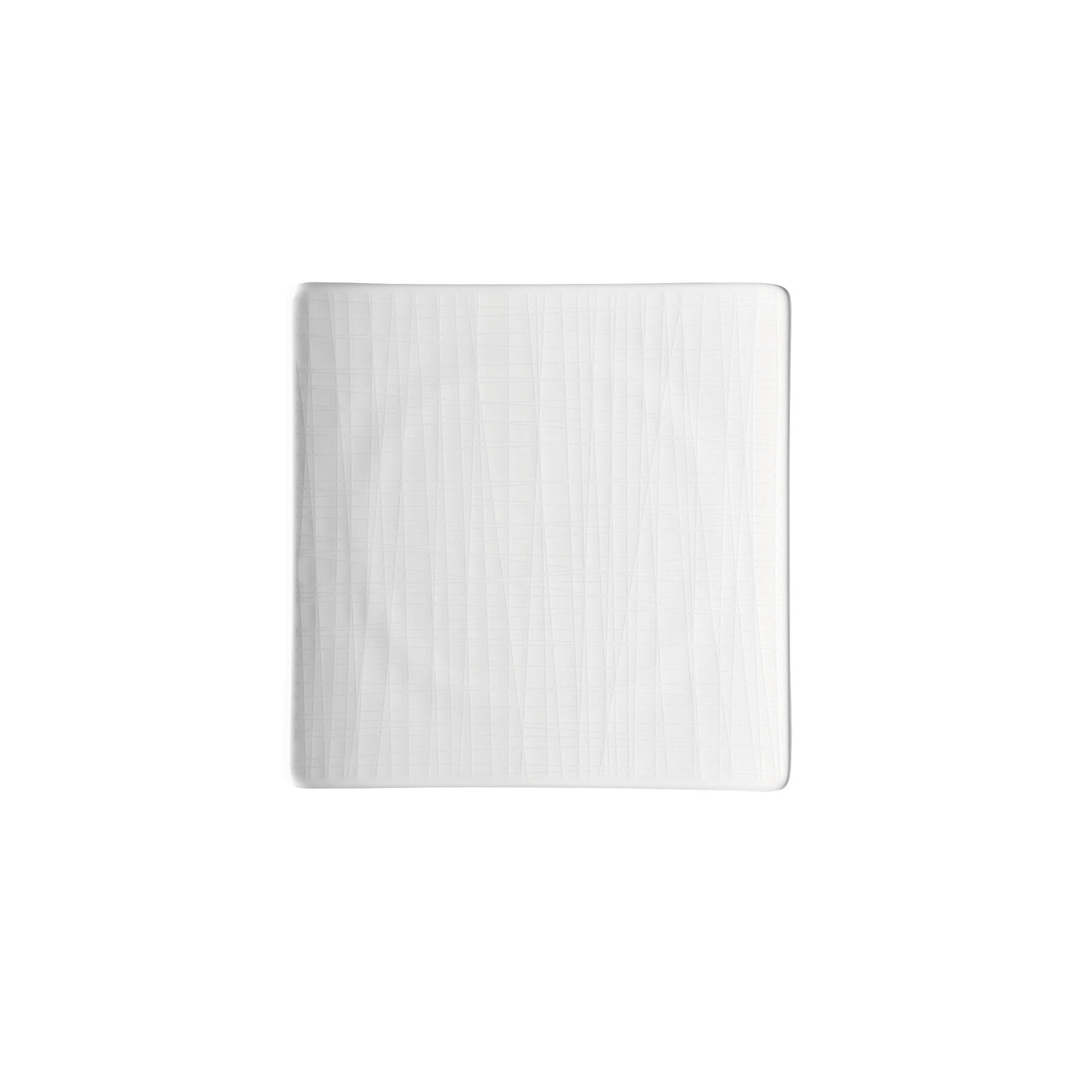 Mesh Weiss Teller 17 cm quadr. flach