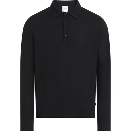 Calvin Klein Italian Merino Silk Polostrik, Ck Black, L