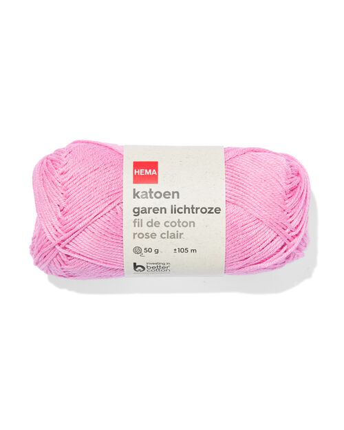 fil de coton rose clair 50g 105m