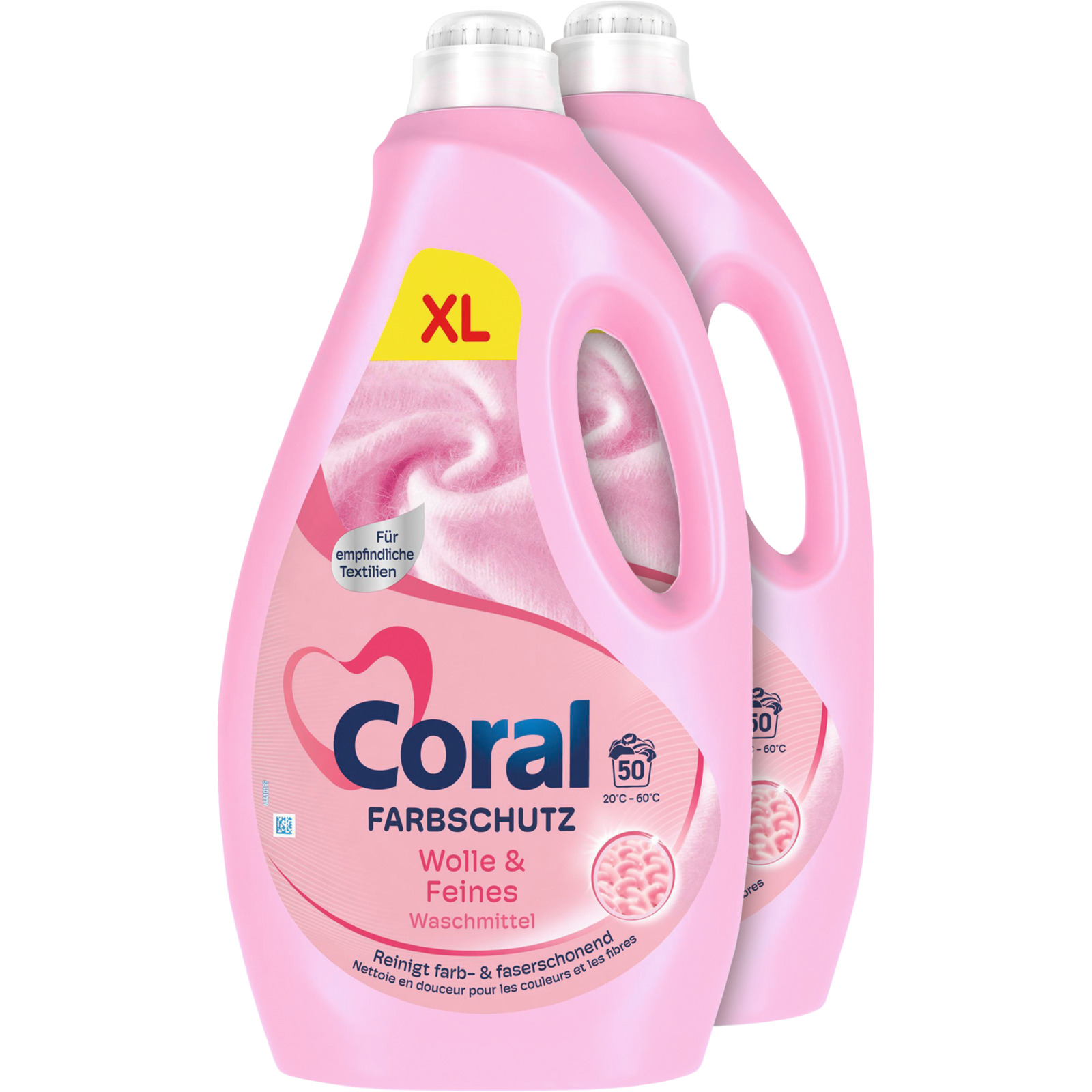 Coral Flüssigwaschmittel Wolle & Feines 2 x 50 Waschgänge