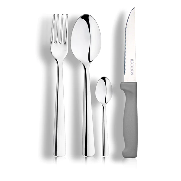 Ménagère Eatitaly inox 24 pièces avec couteau à steak Inoxriv