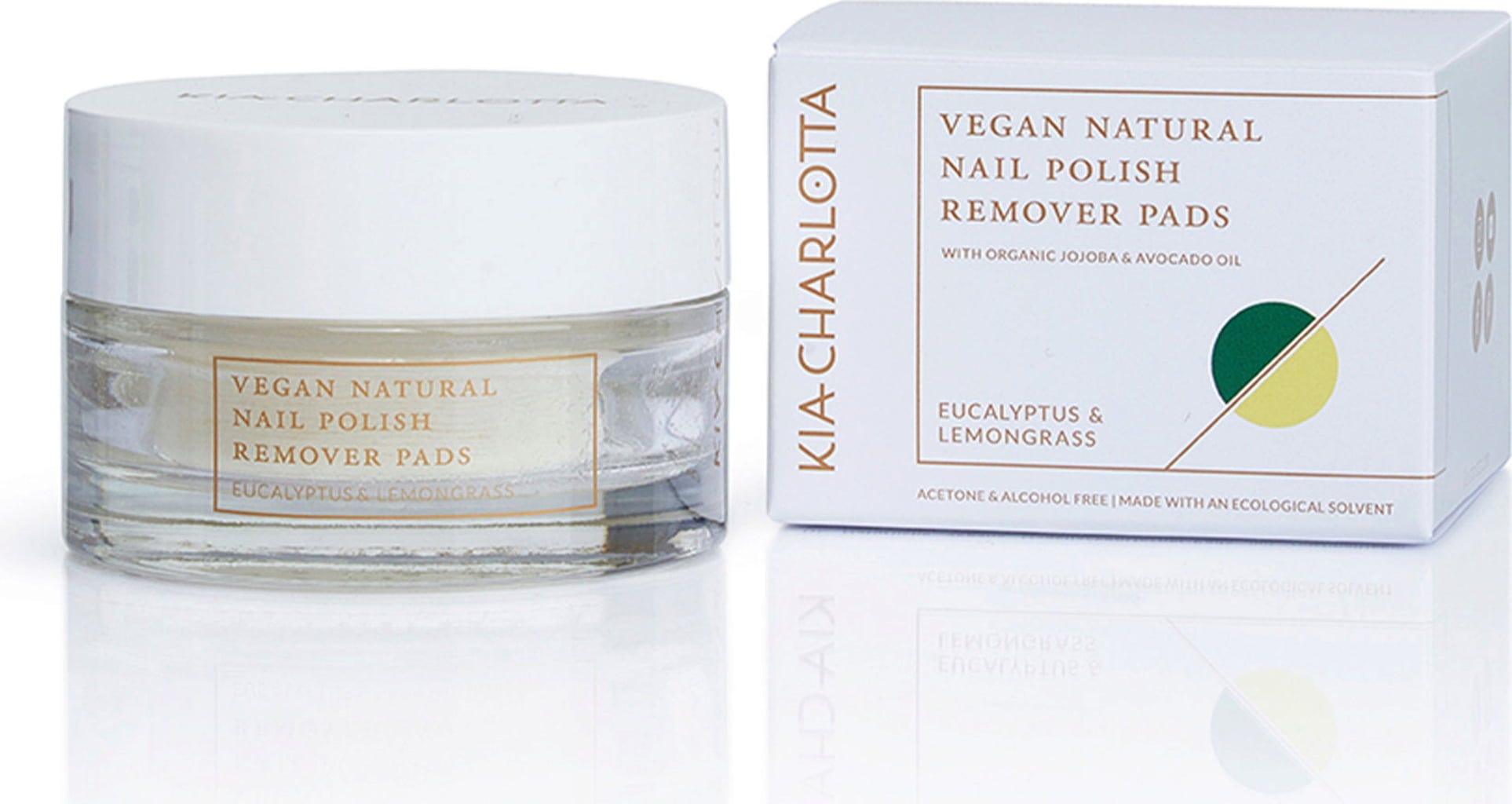KIA-CHARLOTTA  Vegan Natural Nail Polish Remover Pads, 40 Stk