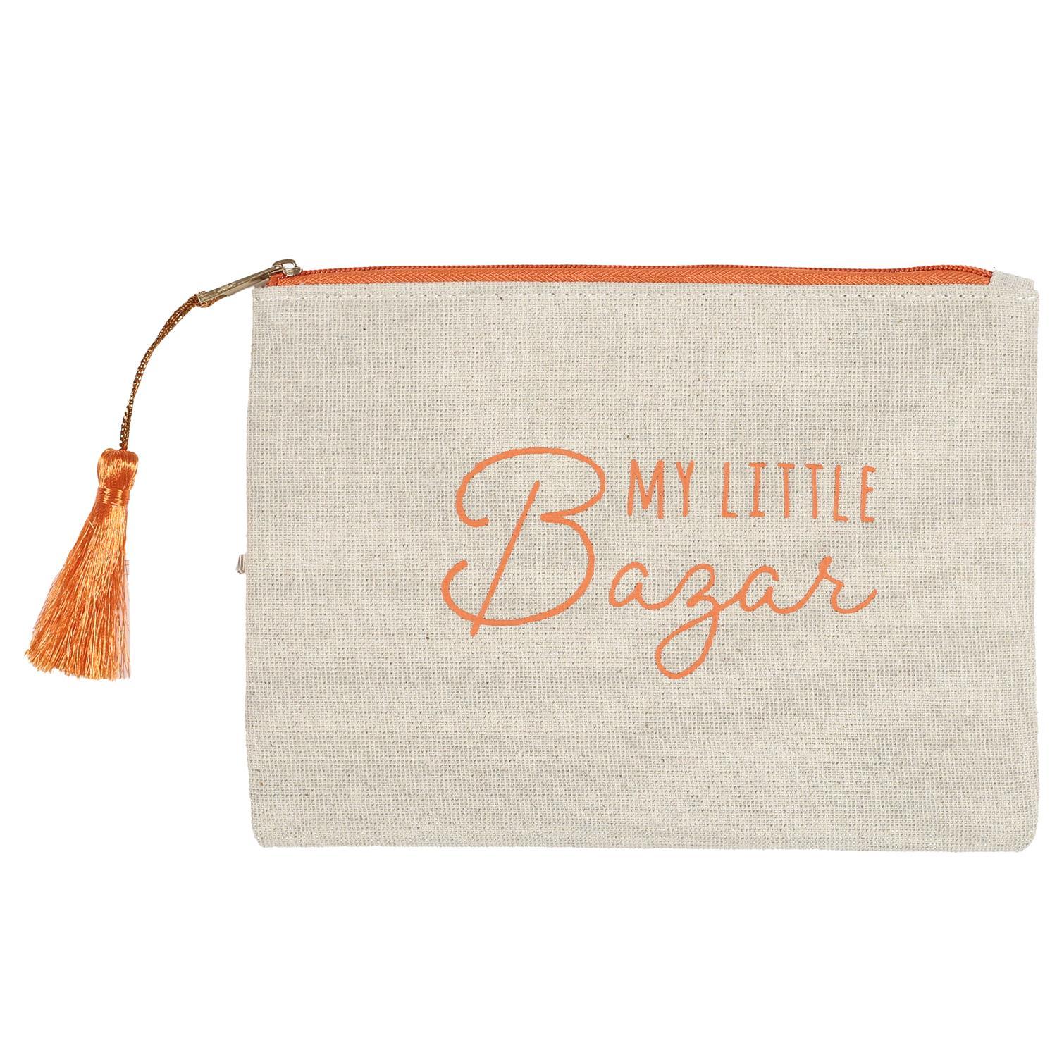POCHETTE JUTE ET COTON 20X15CM