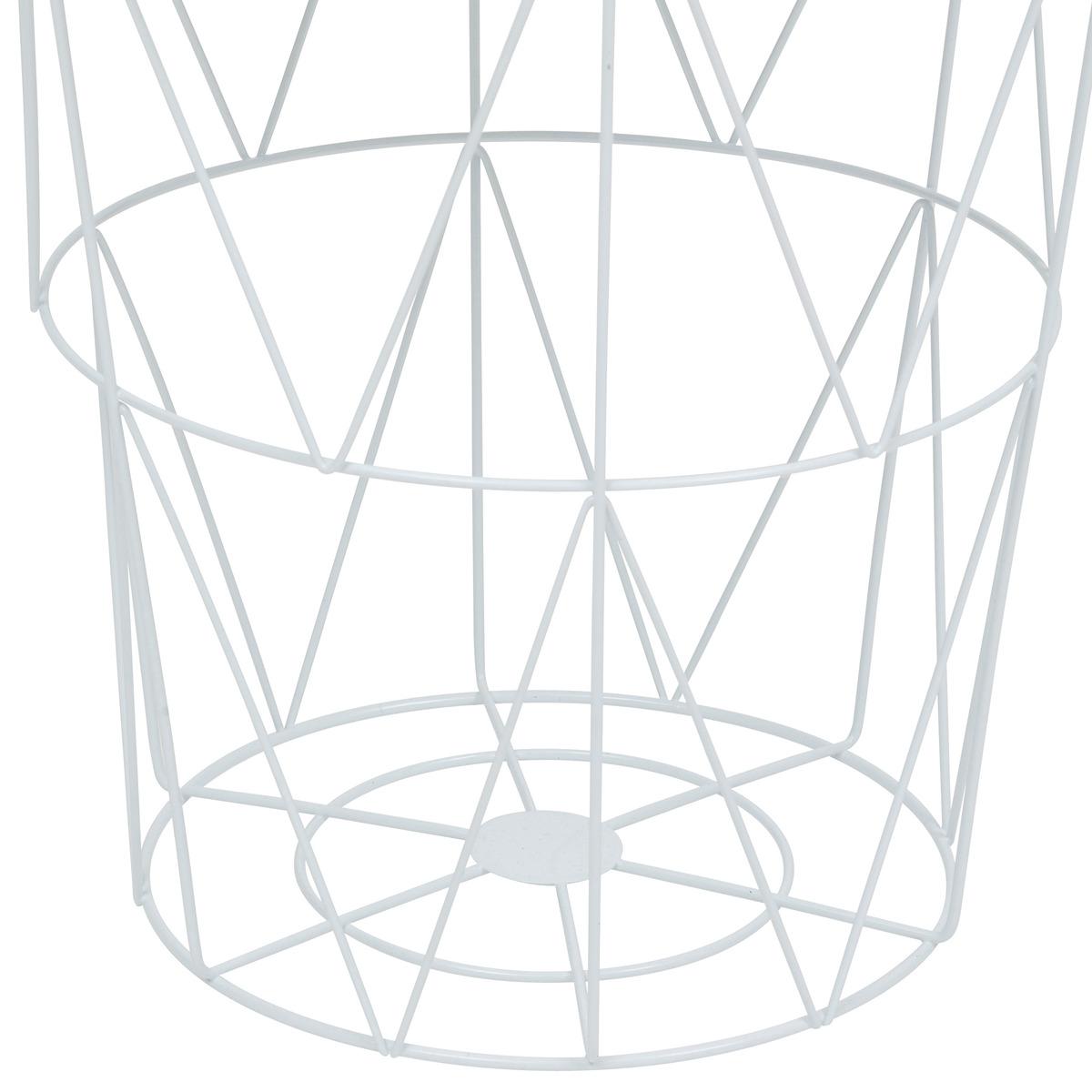 TABLE D APPOINT KUMI BLANC D.40X37X37CM