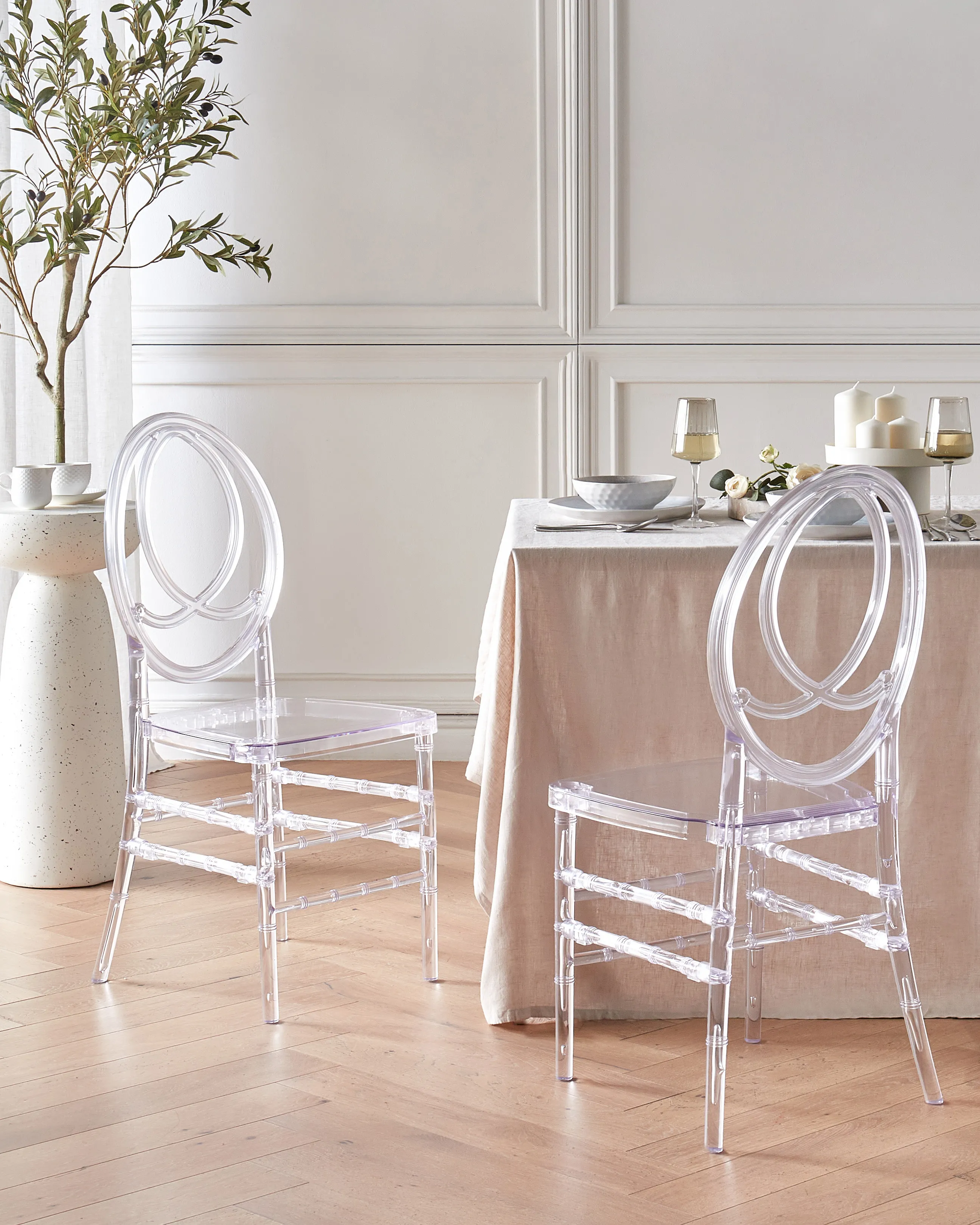 Set van 2 eetkamerstoelen MIDWAY Transparant