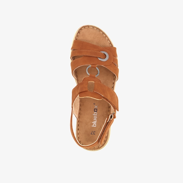 Blue Box dames sandalen cognac