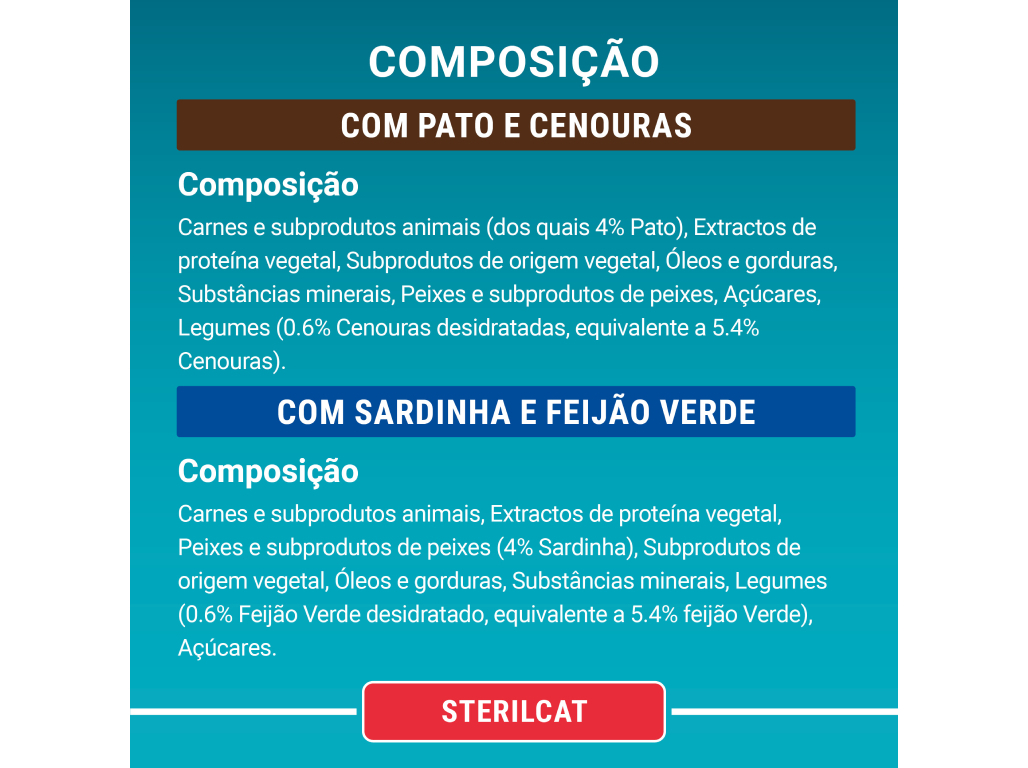COMIDA HÚMIDA PARA GATO PURINA ONE PATO E SARDINHA 4X85G
