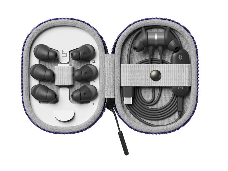 Logitech Headset Zone Wired Earbuds Teams Business-Qualität mit eingebautem Mikrofon mit Geräuschunterdrückung und zahlreichen Verbindungsmöglichkeiten