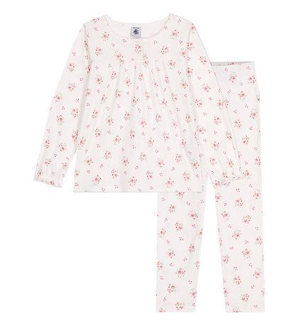 Petit Bateau Natt?j - 2 delt - Marshmallow/Multicolor