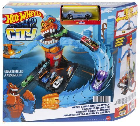 Hot Wheels - City Nemesis Lab - Speelset - Gorilla Aanval