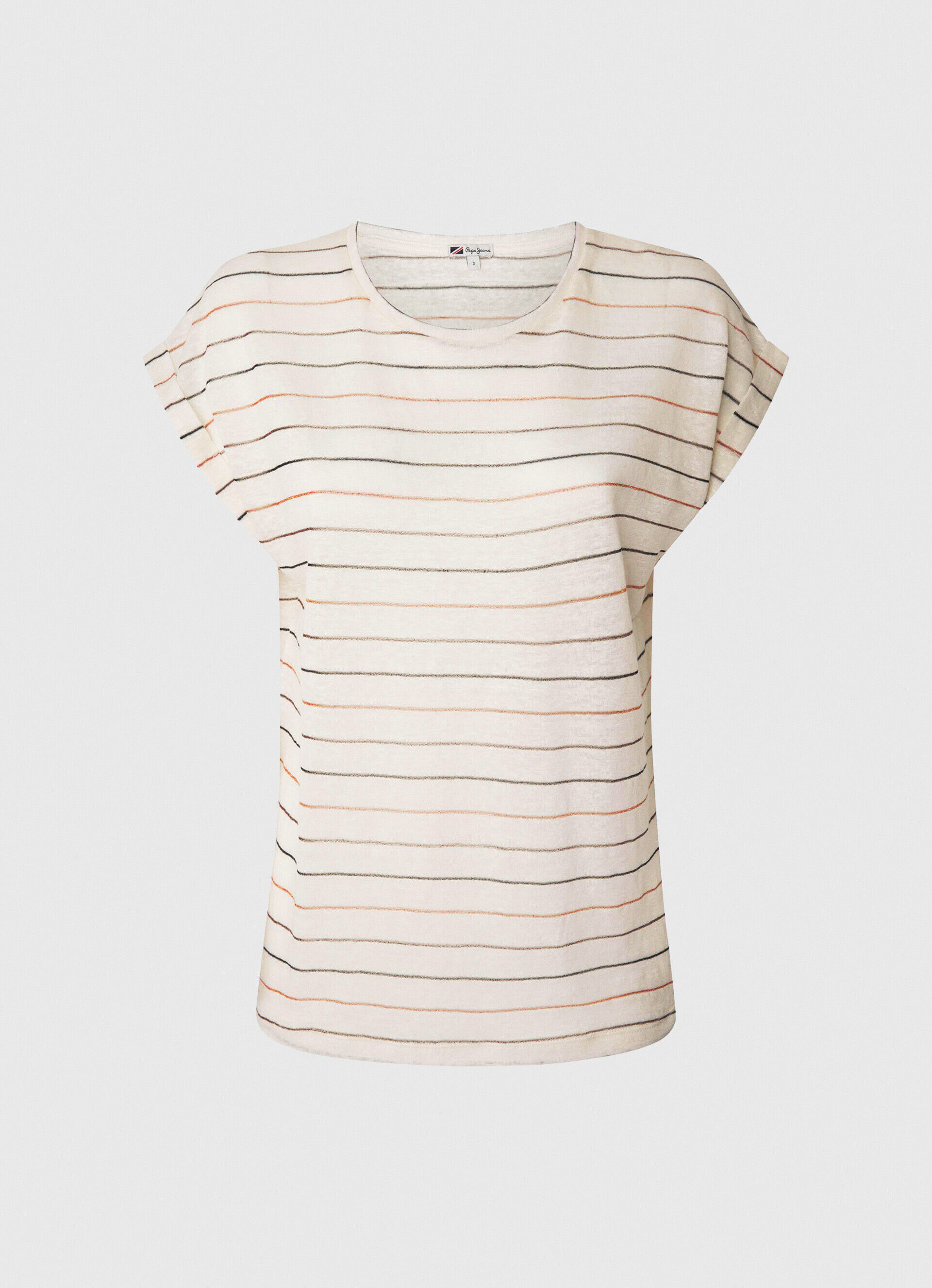 CAMISETA DE LINHO LISTRADA - multicolorida