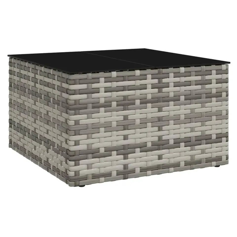 vidaXL - Loungeset - Grijs - Poly rattan - 2 stuks -Met kussens
