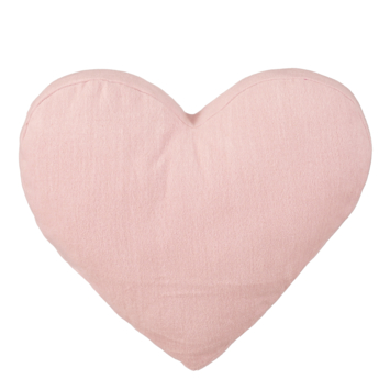 Sierkussen hart licht roze - l50xb45xh8cm