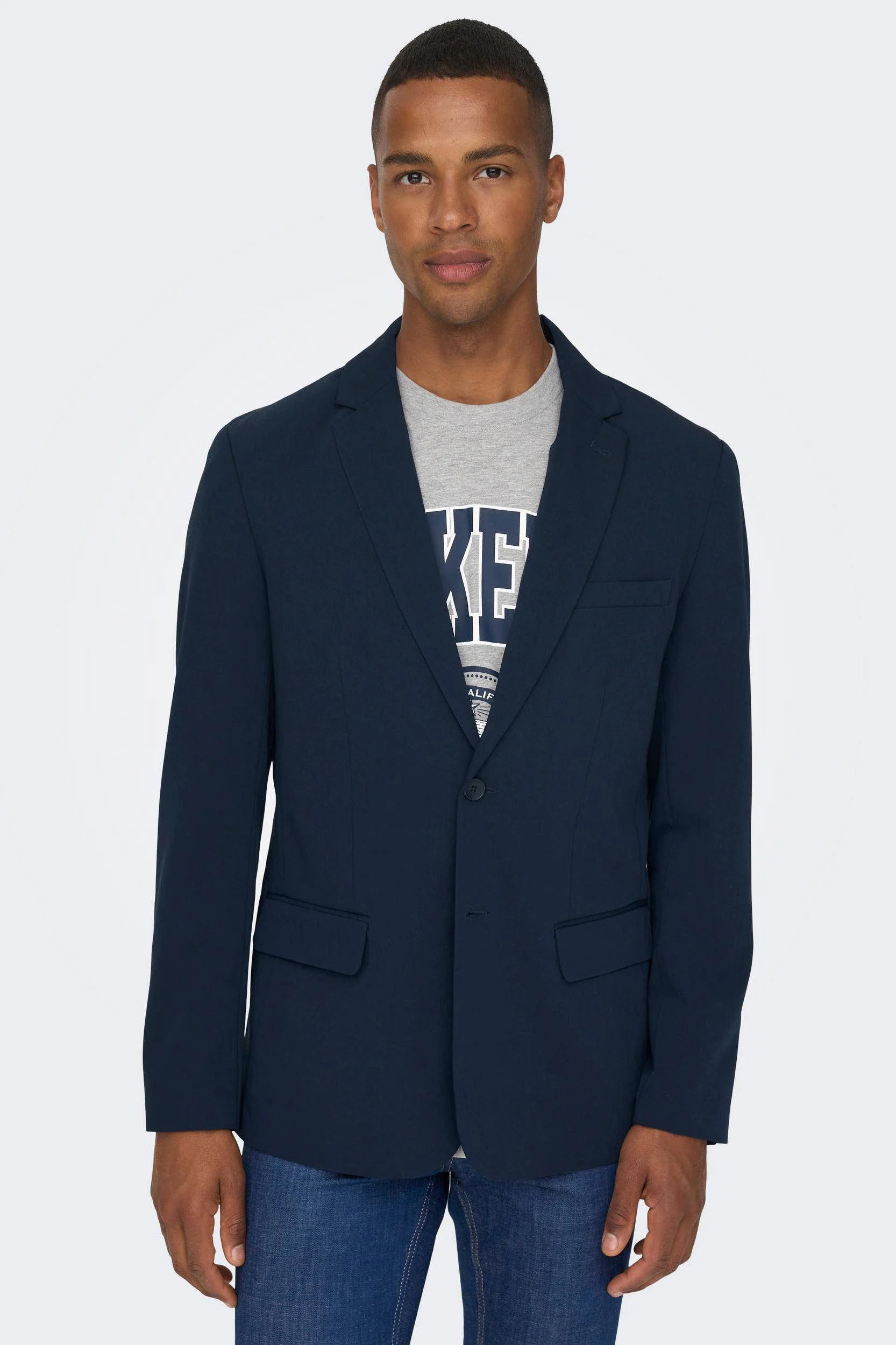ONLY & SONS slim fit colbert ONSEVE donkerblauw