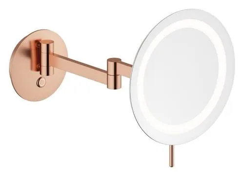 Spejl Zen ø230mm m/lys børstet kobber