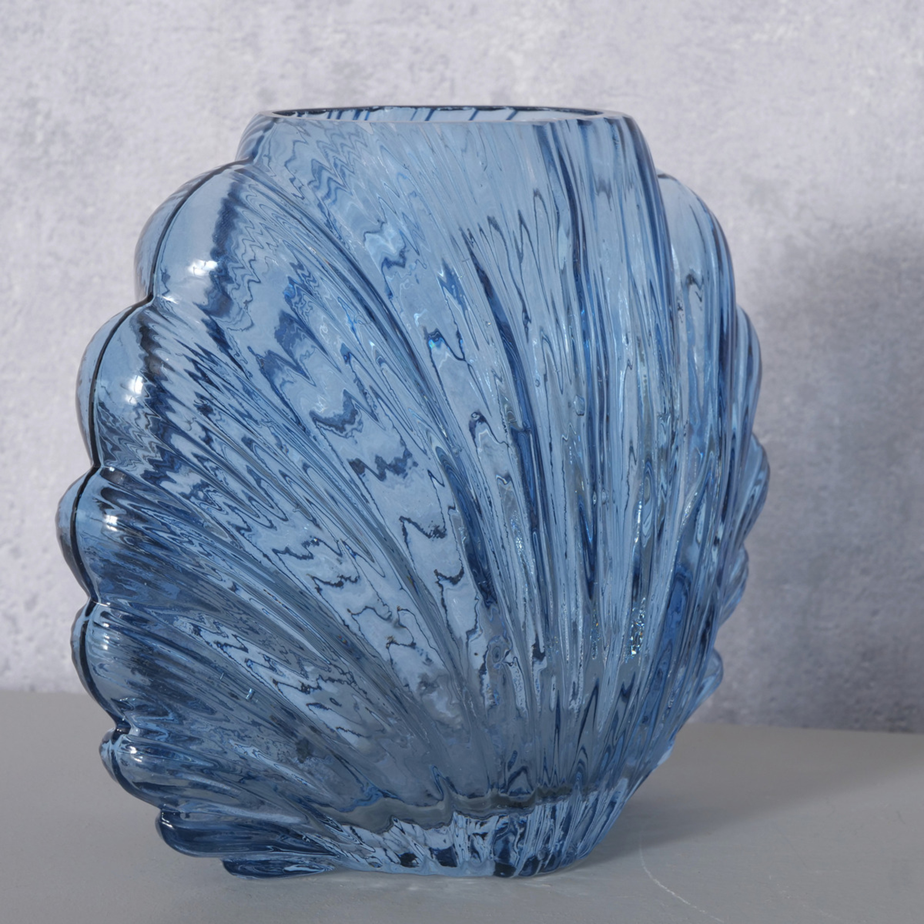 Vase - blau - Glas