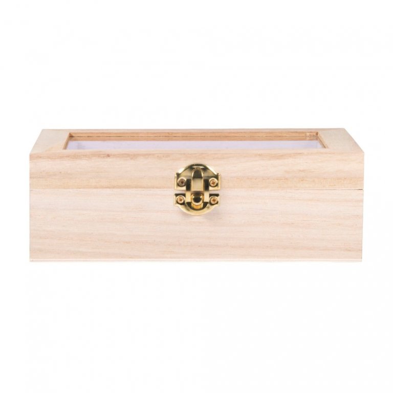 Holzkiste mit Rahmen-Klappdeckel