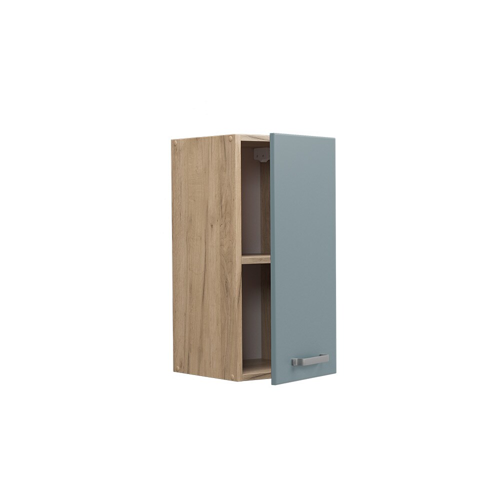 Vicco Hängeschrank Küchenschrank R-Line Solid Eiche Blau Grau 30 cm modern