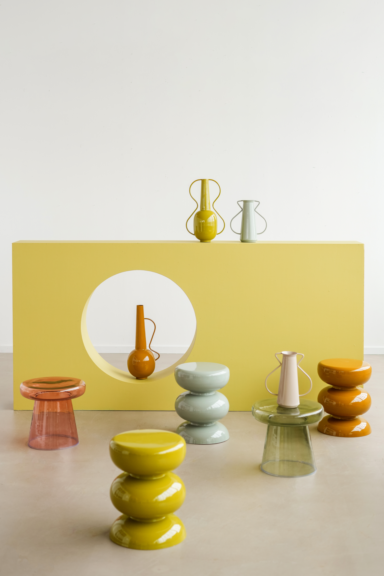 Bijzettafel Mala glossy orange